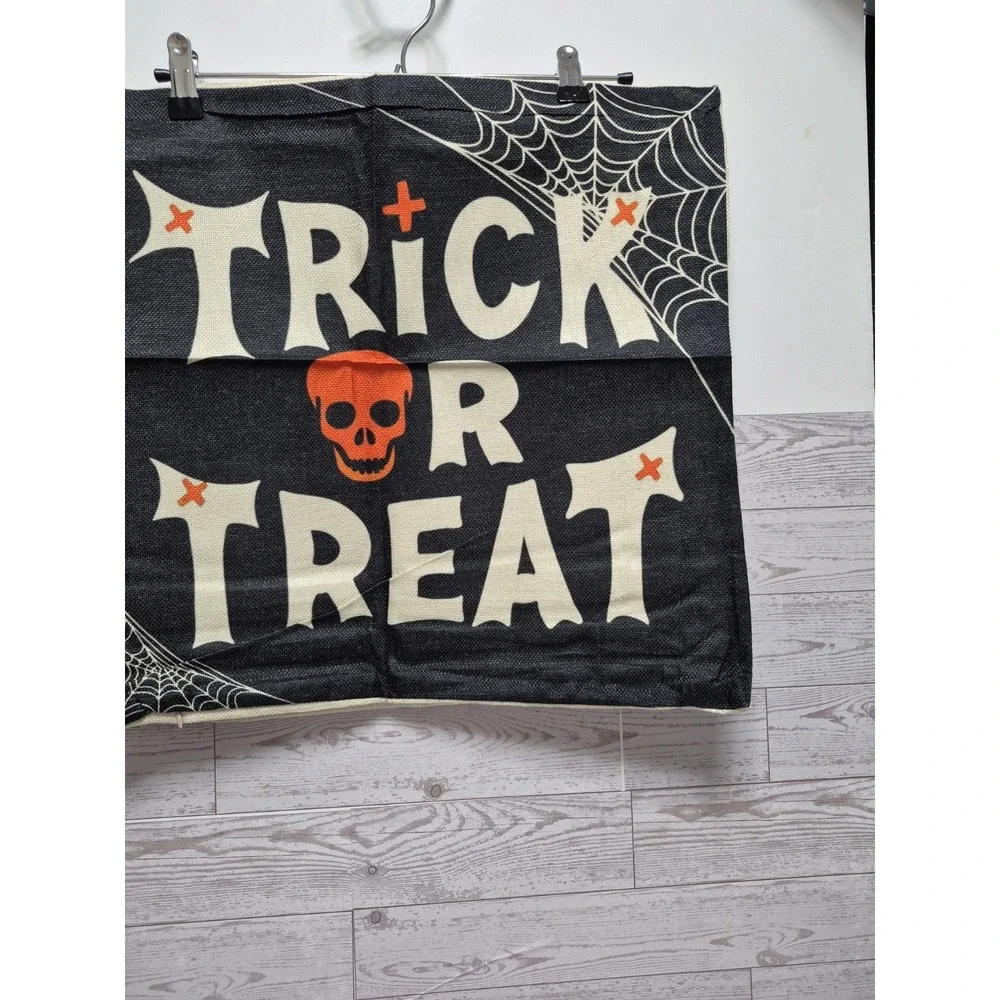 Lot Of 2 Pillow Covers Halloween design Fits Size  18x18 Pillows Trick Or Treat